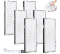 ZUPAPJO 6 Piezas Filtro HEPA Compatible para Roborock S7/S7 MaxV/S7 MaxV Ultra/S7 Max Ultra/S7 Pro Ultra/S8 Pro Ultra/S8/S8+ Aspiradora Robot, Lavable y Reutilizable, Filtro de Recambio con 1 Cepillo