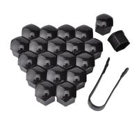 Zuphte Tapa Tornillos para Nissan Teana X-Trail Qashqai Livina Sylphy Tiida Sunny March Murano Juke, Cubierta de Tornillo de Cubo automático (17MM Negro)
