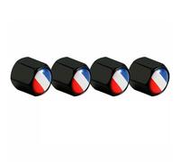 Zuphte Tapones de Válvula Juego de 4 Tapones antirrobo para válvulas de neumáticos de Coche, cromados, con la Bandera de Francia, para Coches, todoterrenos, Bicicletas, Camiones y Motocicletas