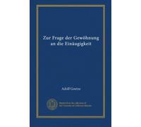 Zur Frage der Gewöhnung an die Einäugigkeit
