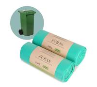 ZURAS® Bolsas basura 240L, 20 uds, biodegradables y resistentes