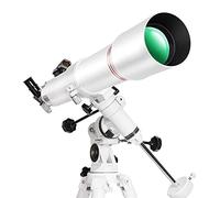 ZURBAQD Telescopio, telescopio refractor astronómico, trípode y buscador, telescopio de viaje portátil para un joven astrónomo para niños y principiantes, cálido como siempre