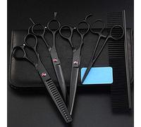 Zurdo - 7 Pulgadas Japón Perro De Acero Y Estética Tijeras Animal Recta Tijera Adelgazamiento Tijeras, Curva Admiten