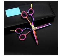 Zurdo del pelo Tijeras Set, el peluquero profesional Shears KitThinning/Texturizing Tijeras de peluquero/salón/Inicio Shear Establece Caso hombres y mujeres,Multicolored,5.5 inch