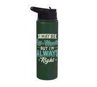 Zurdo Puedo ser zurdo pero siempre soy derecho zurdo Stainless Steel Insulated Water Bottle