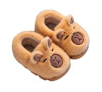 Zureto Capybara - Pantuflas para adultos y niños, lindas zapatillas Capybara para niños, cálidas, cómodas, no deslizantes, caqui, 44/45 EU