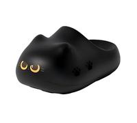 Zureto Zapatillas unisex con estampado de gato de gato, pantuflas de gato de verano, sandalias de gato lindo para el hogar para hombres y mujeres, Negro A., 42/43 EU