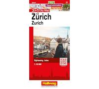 Zurich 3 in 1 CityMap: 3 in 1: Stadtplan, Reiseinformationen und Highlights!