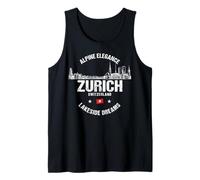 Zurich Suiza Lugares De Interés Viajes Suizos Vintage Camiseta sin Mangas