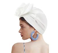 ZURLEFY Turbante africano para mujer, turbantes sólidos y envolturas para la cabeza, sombreros para el cabello para mujer, accesorios de moda, 01, M