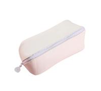ZUROJ Estuche Bolsa de lápices for Estudiantes de Escuela Secundaria de Gran Capacidad de PU, Bolsa de lápices Creativa DIY Triangular de Color sólido japonés Estuche para lápices(Wit)
