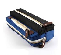 ZUROJ Estuche Funda de lápiz, Bolsa de papelería de Estudiante, Cremallera de Tres Capas de Gran Capacidad for bolígrafos, lápices, resaltantes, Gel Plumas-4 Colores Estuche para lápices(C)