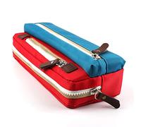 ZUROJ Estuche Funda de lápiz, Bolsa de papelería de Estudiante, Cremallera de Tres Capas de Gran Capacidad for bolígrafos, lápices, resaltantes, Gel Plumas-4 Colores Estuche para lápices(D)