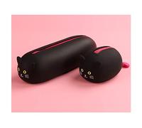 ZUROJ Estuche Funda de lápiz, Bolso de Almacenamiento de lápiz de Silicona Suave, Monedero de Estilo Lindo, Caja de lápices de papelería con Cremallera-4 Colores Estuche para lápices(D)