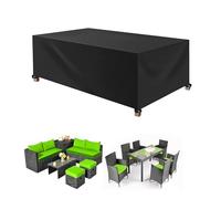 ZUROJ Funda para Muebles de Jardín Exterior 105x140x150cm Telo 420D Oxford Impermeabile Antivento Antipolvere Copri Tavolo da Esterno con Coulisse Copritavolo Telo Copri Mobili da Esterno