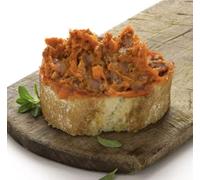 Zurrapa de Lomo Roja: El delicioso y fibroso paté de pimentón que no te puedes perder en tus comidas y aperitivos. Prueba su intenso sabor con nuestra presentación de 0.5kg