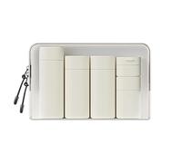 Zursuny Botellas de viaje para artículos de tocador, 5 recipientes de tamaño de viaje aprobados por la TSA, a prueba de fugas, recargables, champú y acondicionador, botellas de aseo esenciales de