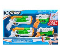 Zuru 11856 X-SHOT Fast Fill - Combo Pack 2 Micro Y 2 Nano Pistolas De Agua