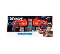 ZURU 2022-S002-X-SHOT- Excel-Fury 4 2PK (3 latas, 16 Dardos) (36329)