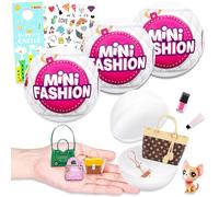 ZURU 5 Surprise Mini Brands Fashion Mystery Set - Paquete de 3 Series 1 Sorpresa Mini Juguetes de Moda Misterio Paquete Misterio con Tatuajes, Más | Mini Brands Fashion Series