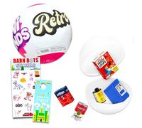 Zuru Juego de mini marcas retro para niños, colección retro de mini marcas con mini marcas Mystery Retro Ball más libro de calcomanías Create-A-Face y colgador de puerta | Serie retro de ZURU Mini