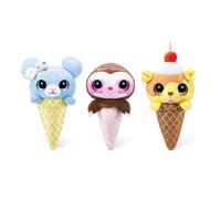 Juguetes de Peluche Coco Cones de ZURU Adorable compañero de Peluche encajado en un Cono de Colores, golosinas y alegría Coleccionable(3 Pack)
