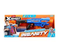zuru Pistola X-Shot Insanity Clip motorizada con 3 Cargadores y 72 Dardos 80 x 40 cm