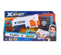 Zuru XShot Fury 4 Pistola Lanzadardos Blaster 4 Cañones Juego