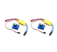 ZUSNEEWIN 2X Controlador de Velocidad de Motor Sin Escobillas DC 12 V 30 A con Comprobador ESC y Juego de Comprobador de Engranaje de Dirección con Indicador de 3 Marchas para Dron XXD.