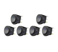 ZUSNEEWIN 6 Piezas 12V 20A Interruptor Basculante de LED Interruptor de Luz Azul Control de Encendido/Apagado SPST para Barcos RVs ATV Y Cualquier Cosa Que Use una Potencia de 12 Voltios