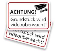 ZUSNEEWIN Advertencia de Seguridad de PVC para Propiedad Privada 2 Piezas 30 X 20 cm Señal de Videovigilancia Videovigilancia Be