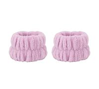 ZUUOZBYY 1 par de muñequeras para lavarse la Cara, Fuerte absorción de Agua, Agradable para la Piel, Suave, Color Puro, Toallas de muñeca para Mujer para Viajes en casa (Púrpura)