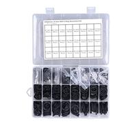 ZUUOZBYY 1200 piezas Junta de sellado de caucho de nitrilo Kit surtido de anillos en forma de O de varios tamaños Negro