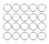 ZUUOZBYY 20 anillos de metal de 0.157 x 1.260 in, hierro resistente, duradero, multifuncional, exquisitos anillos tóricos de metal (Plata)