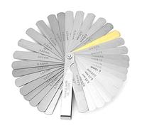ZUUOZBYY 32 Cuchillas Galga de Espesores Métrica 0.04-0.88mm Espesor Herramienta de Medición de Espacios de Acero Inoxidable