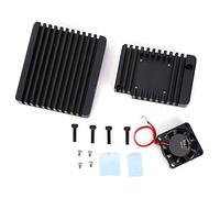 ZUUOZBYY Carcasa de aleación de Aluminio Apta para Caja Protectora NanoPi R2S con Ventilador de refrigeración