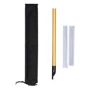 ZUUOZBYY Flauta corta musical Flauta corta de nivel profesional de aleación portátil con manual de aprendizaje para estudiantes (Melodía C dorada)