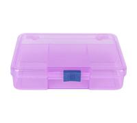 ZUUOZBYY Grid Organizer Box Purple Sliding Buckle 5 Compartments Storage Container for Finger Ring Earrings Fake Nails