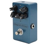 ZUUOZBYY Pedal de Efecto de retardo Metal Azul Oscuro Ecos magnéticos Pedales de retardo con Perilla de Velocidad de Profundidad de Tiempo