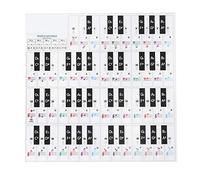 ZUUOZBYY Pegatinas de piano de PVC Decoración de piano Tecla blanca y negra transparente respetuosa con el medio ambiente (T-31WM)