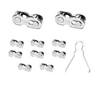 Zuuyye 10 Pares Eslabón Rápido Cadena Bici Shimano 10 Velocidades | 10 Pares eslabones con herramienta, acero termotratado, bici carretera y MTB, Shimano 10 velocidades, montaje fácil