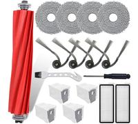 Zuuyye - 17 Piezas para Roborock QV 35A/QV 35S & QR 598/QR 798: 1 Cepillo Principal, 4 Bolsas de Polvo, 4 paños, 2 filtros, 4 cepillos Laterales, 1 Cepillo Limpieza, 1 Destornillador.