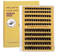 Zuuyye - Pestañas Autoadhesivas, Press On Lashes, 120 Clústeres de Pestañas, Pre-encoladas, Reutilizables, Voluminosas, Fácil Aplicación, Sin Necesidad de Pegamento, Kit de Extensión de Pestañas DIY