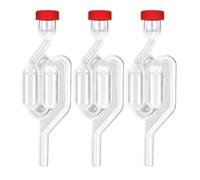 ZUWIJEQ 3 PCS Tubos de Fermentación con Tapón, Válvula de Bloqueo de Aire Transparente para Elaboración de Cerveza, Vino, y Encurtidos, Material de Polipropileno, Airlock para Fermentación