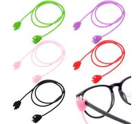 ZUWIJEQ 5 Piezas Cordon Gafas, Dibujos Animados Retenedor Cadenas Correa Gafas, Antideslizante, Gafas de Retención, Se Adapta a Todas Las Gafas de Montura, para Mujer Hombre niño