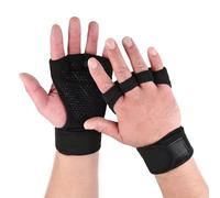 ZUWIJEQ Guantes Gimnasio Hombre Mujer, Calleras para Crossfit con Muñequeras Gym, Guantillas Gym Transpirable Antideslizantes, Válidos para Gimnasio, Calistenia, Mancuernas, Dominadas Fitness (Negro)
