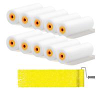 Zuxbolf 10 Piezas Rodillos de Pintura de Espuma, Minirodillos de Espuma de Alta Densidad de 10 Cm para Muebles, Paredes, Puertas, Metal y Zócalos