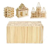 Zuxbolf 100 Piezas de Tiras de Madera Cuadradas, Palos de Madera Para Manualidades, 10 x 2 x 0,7 Cm, Palitos de Manualidades Para Proyectos de Bricolaje, Decoraciones y Modelismo
