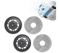 Zuxbolf 2 Mopas de Aspiradora y 2 Soportes Recambio de Mopa Compatible con Dreame L10S Pro Ultra Heat / L10S Ultra Gen 2 / L20 Ultra / L40 Ultra / X40 Ultra / X40 Master / X30 Ultra/Mova E30 Ultra