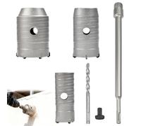 Zuxbolf 3 Piezas Broca Para Muro De Hormigón,330MM Manija Redonda Sds MáS VáStago Pared De HormigóN Broca Con 30/40/50MM Expansión para Perforación de Tuberías,Campanas,Lavadoras,Aires Acondicionado